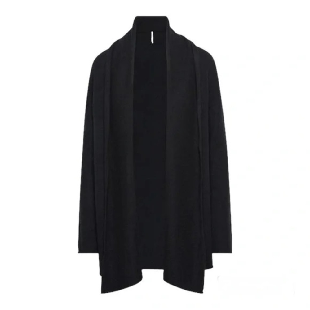 Babaton Hugo Black Wool and Cashmere Open Front Cardigan Size XS